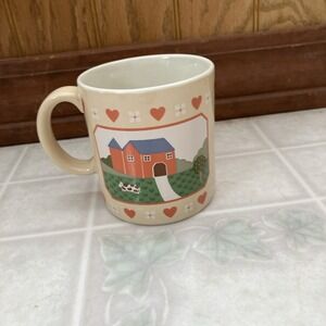 Raintree  LTD The‎ Heart and Home Collection Coffee Mug Cup Cottagecore Hearts